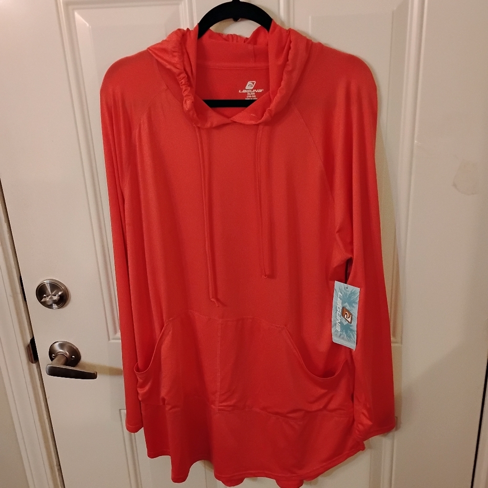 Coral Hooded Pullover By Laguna.